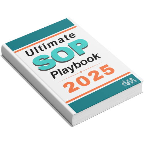 The Ultimate SOP Playbook graphic of free sop book